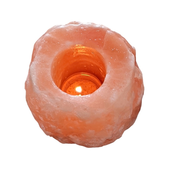 Himalayan Natural Crystal Salt Rock Tea Light Candle Holder - Picture 8 of 10